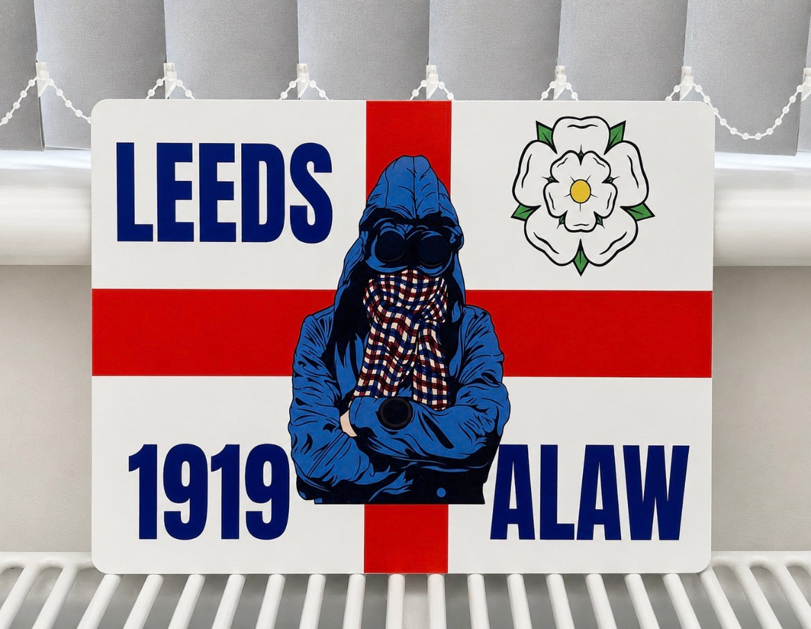 'LEEDS CASUAL ST GEORGE FLAG' Metal Sign