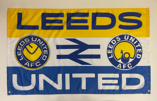 LEEDS - 'LEEDS SMILEY PEACOCK' FLAG (LU09)