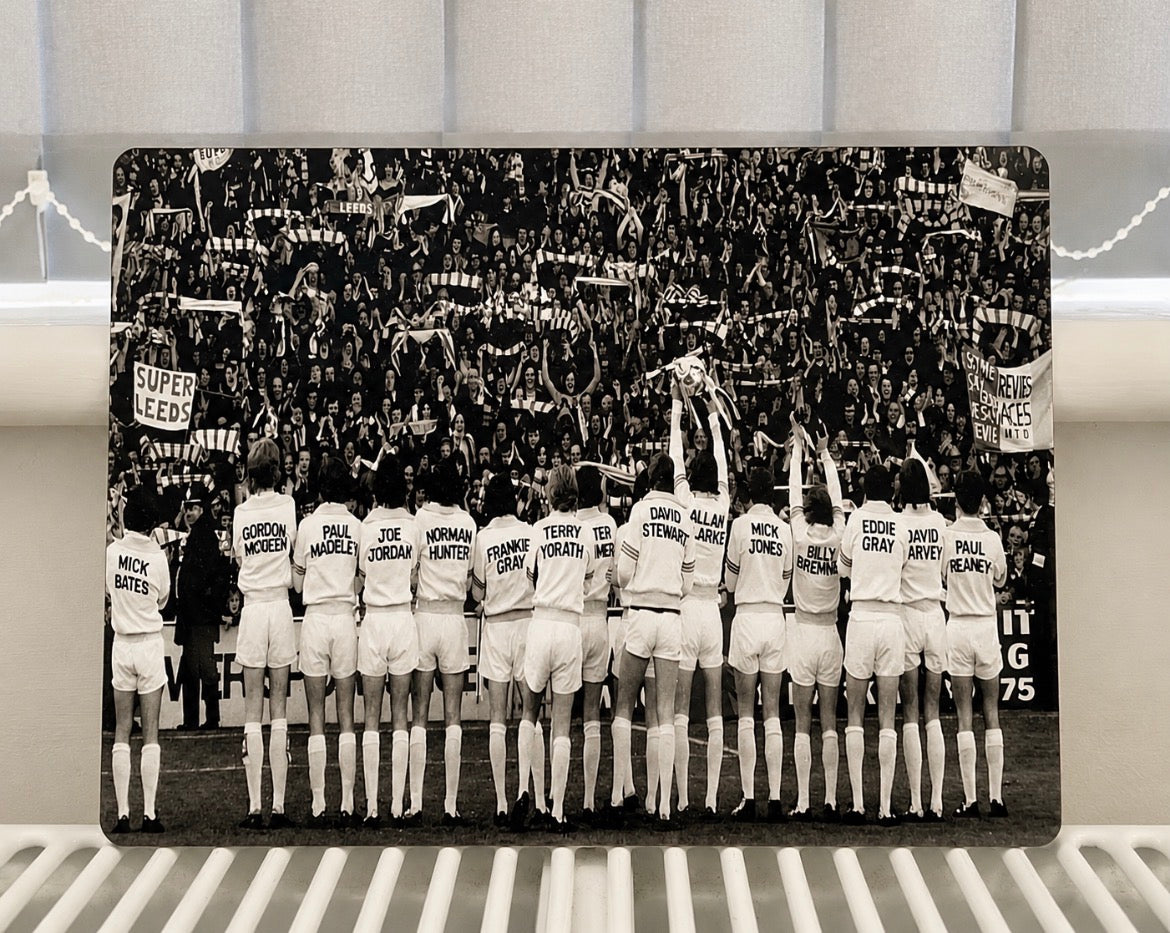'LEEDS 1974 TEAM PHOTO' Metal Sign