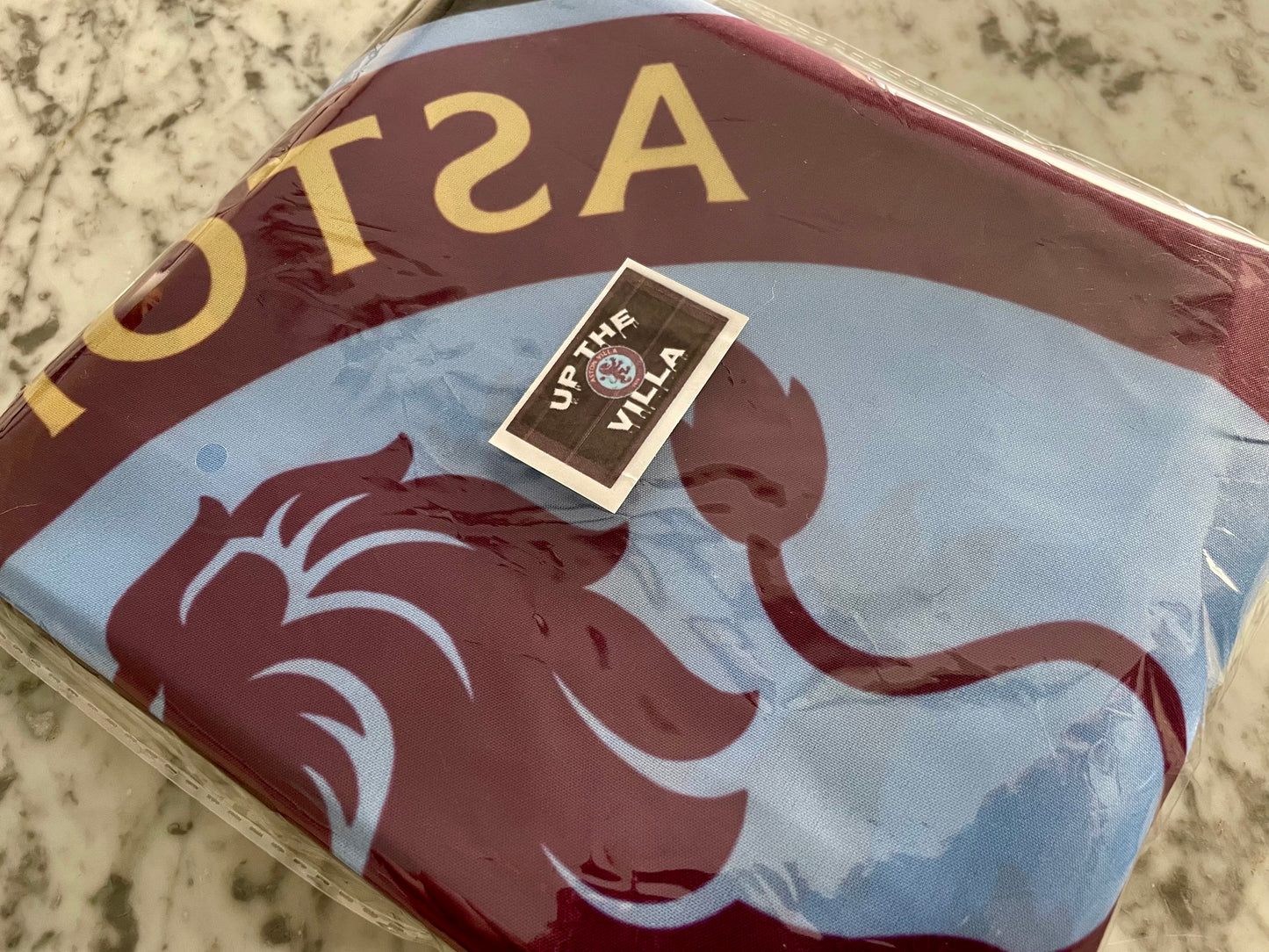 VILLA - 'UP THE VILLA' FLAG BLACK (VIL03)