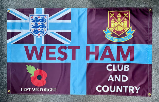 WEST HAM - 'CLUB AND COUNTRY' FLAG (WES21)
