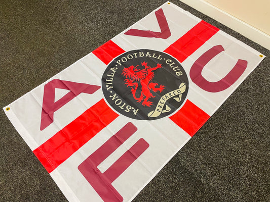 VILLA - 'RETRO VILLA BADGE ST GEORGE' FLAG (VIL06)