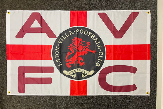 VILLA - 'RETRO VILLA BADGE ST GEORGE' FLAG (VIL06)