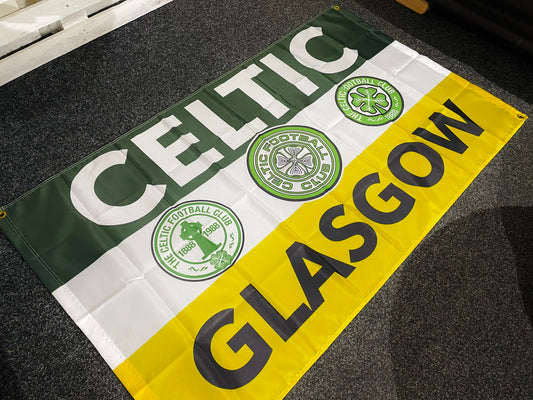 CELTIC - RETRO BADGES FLAG (CEL23)