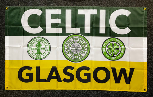 CELTIC - RETRO BADGES FLAG (CEL23)