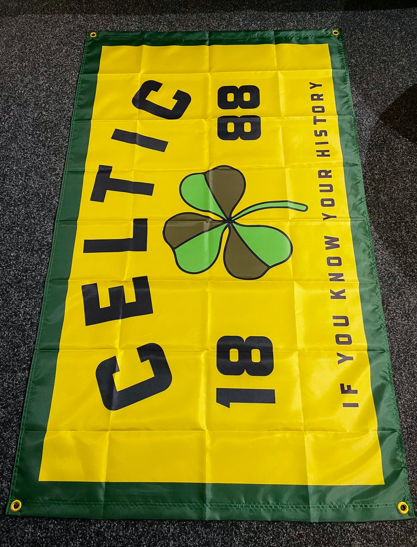 CELTIC - IF YOU KNOW YOUR HISTORY FLAG (YELLOW) CEL06