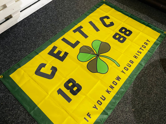 CELTIC - IF YOU KNOW YOUR HISTORY FLAG (YELLOW) CEL06