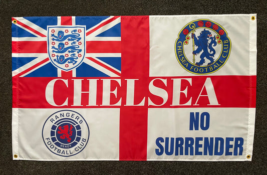 CHELSEA - CHELSEA/RANGERS NO SURRENDER ENSIGN FLAG (CHEL10)