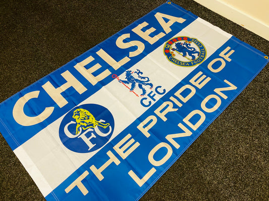 CHELSEA - RETRO BADGES PRIDE OF LONDON FLAG 2 (CHEL19)