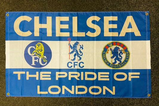 CHELSEA - RETRO BADGES PRIDE OF LONDON FLAG 2 (CHEL19)