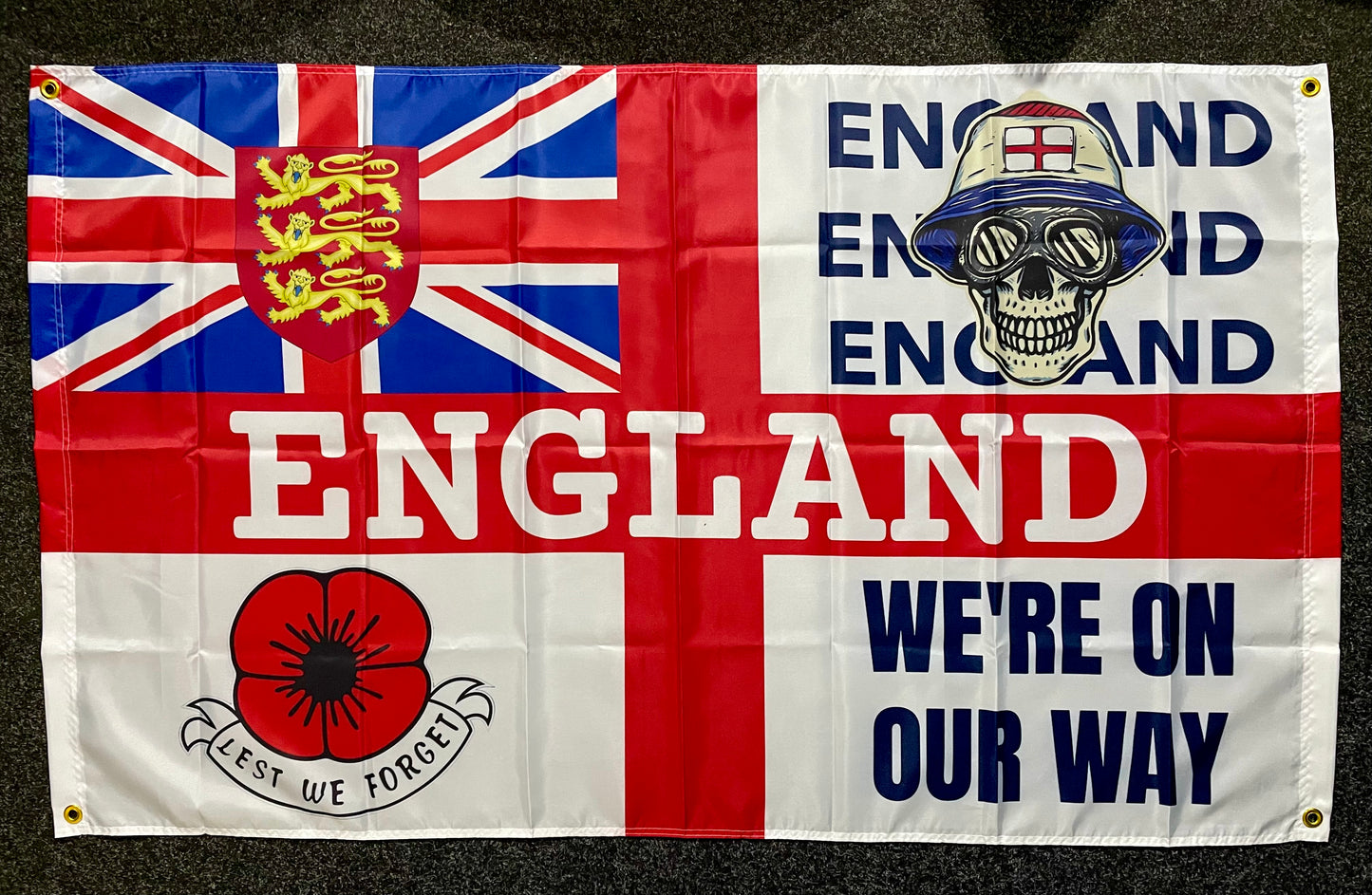ENGLAND - 'ON OUR WAY' ST GEORGE CROSS FLAG (ENG01)