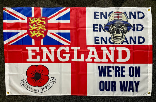 ENGLAND - WE'RE ON OUR WAY FLAG (ENG01)