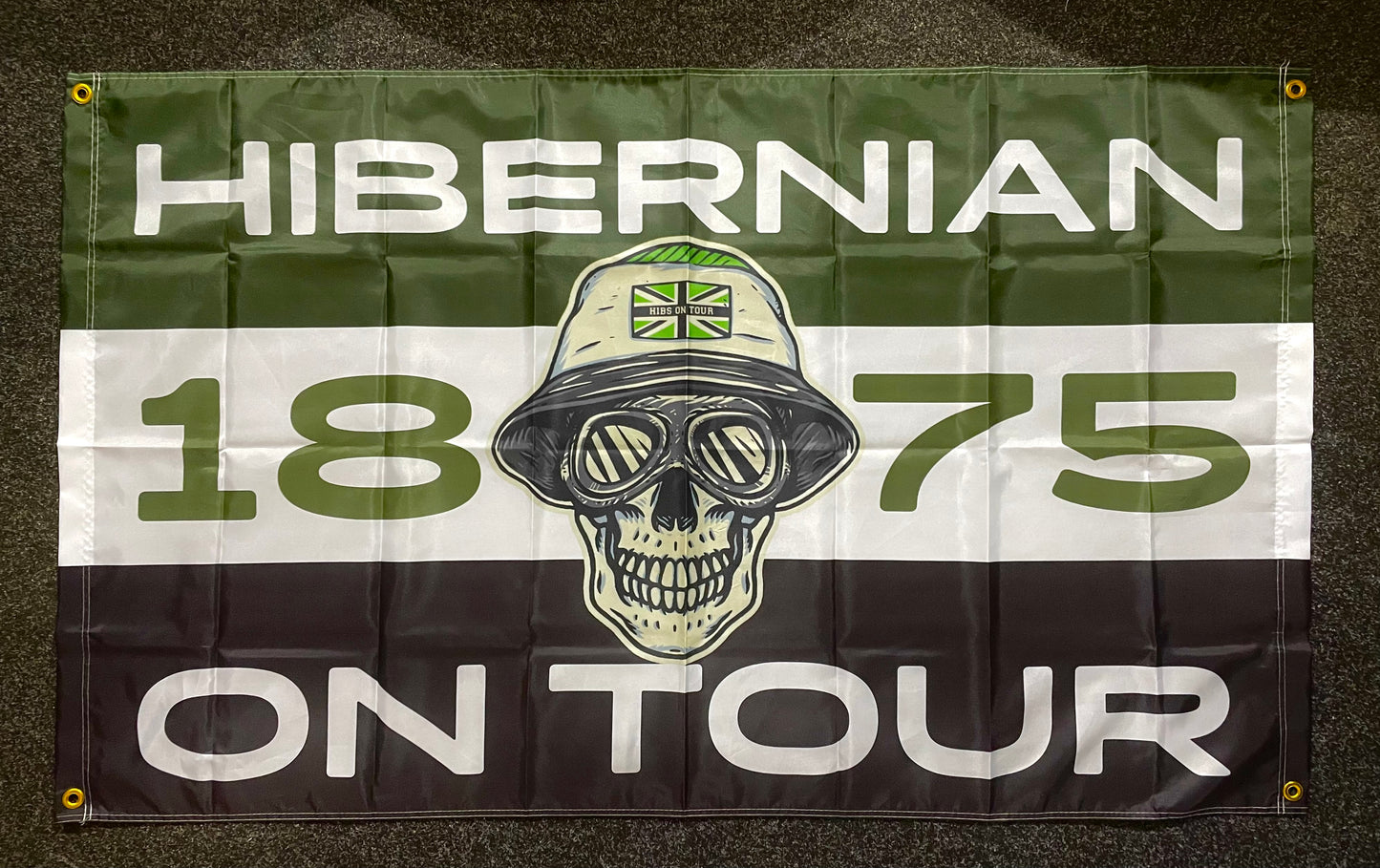 HIBERNIAN - HIBS MILLE MIGLIA SKULL FLAG HIB06