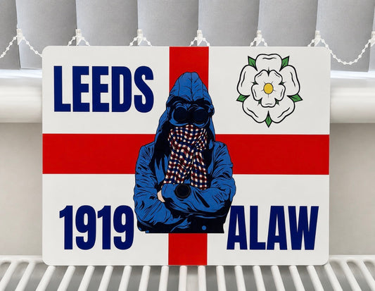 'LEEDS CASUAL ST GEORGE FLAG' Metal Sign
