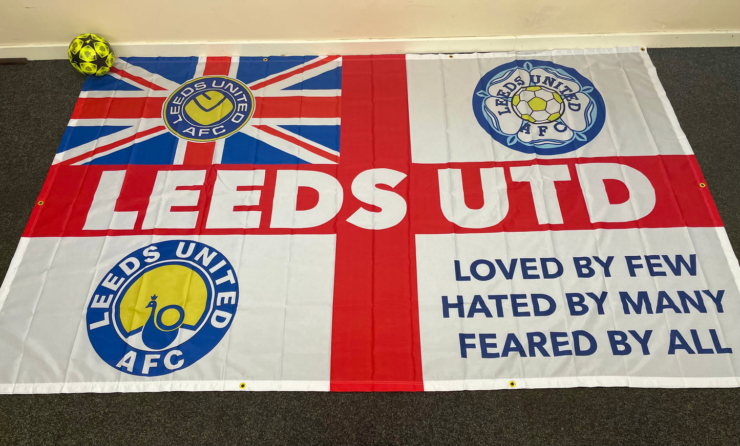 LEEDS - 'LOVED BY FEW HATED BY MANY' FLAG (LU35)