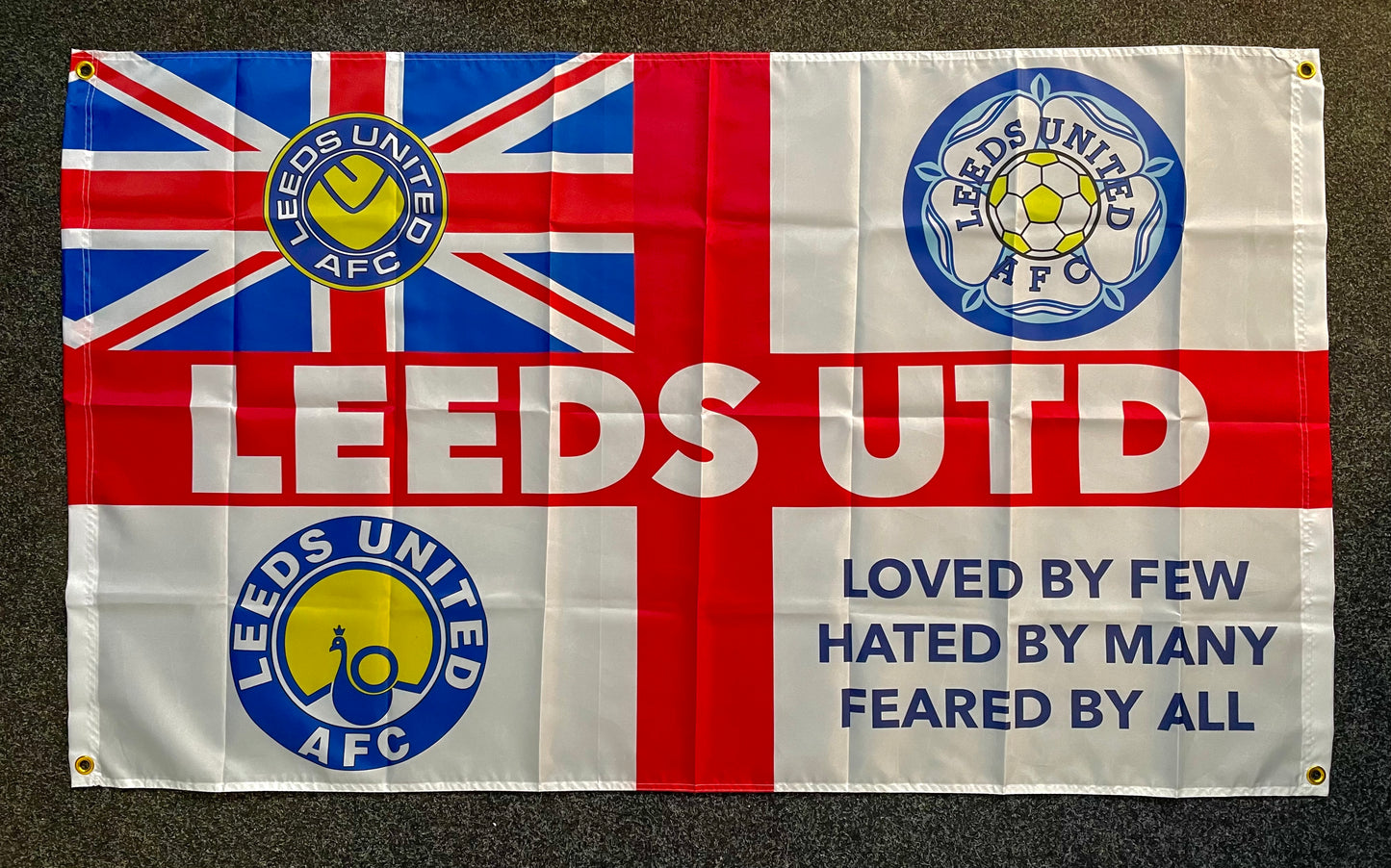 LEEDS - 'LOVED BY FEW HATED BY MANY' FLAG (LU35)