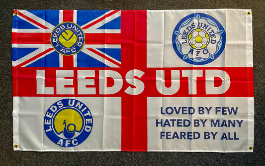 LEEDS - 'LOVED BY FEW HATED BY MANY' FLAG (LU35)