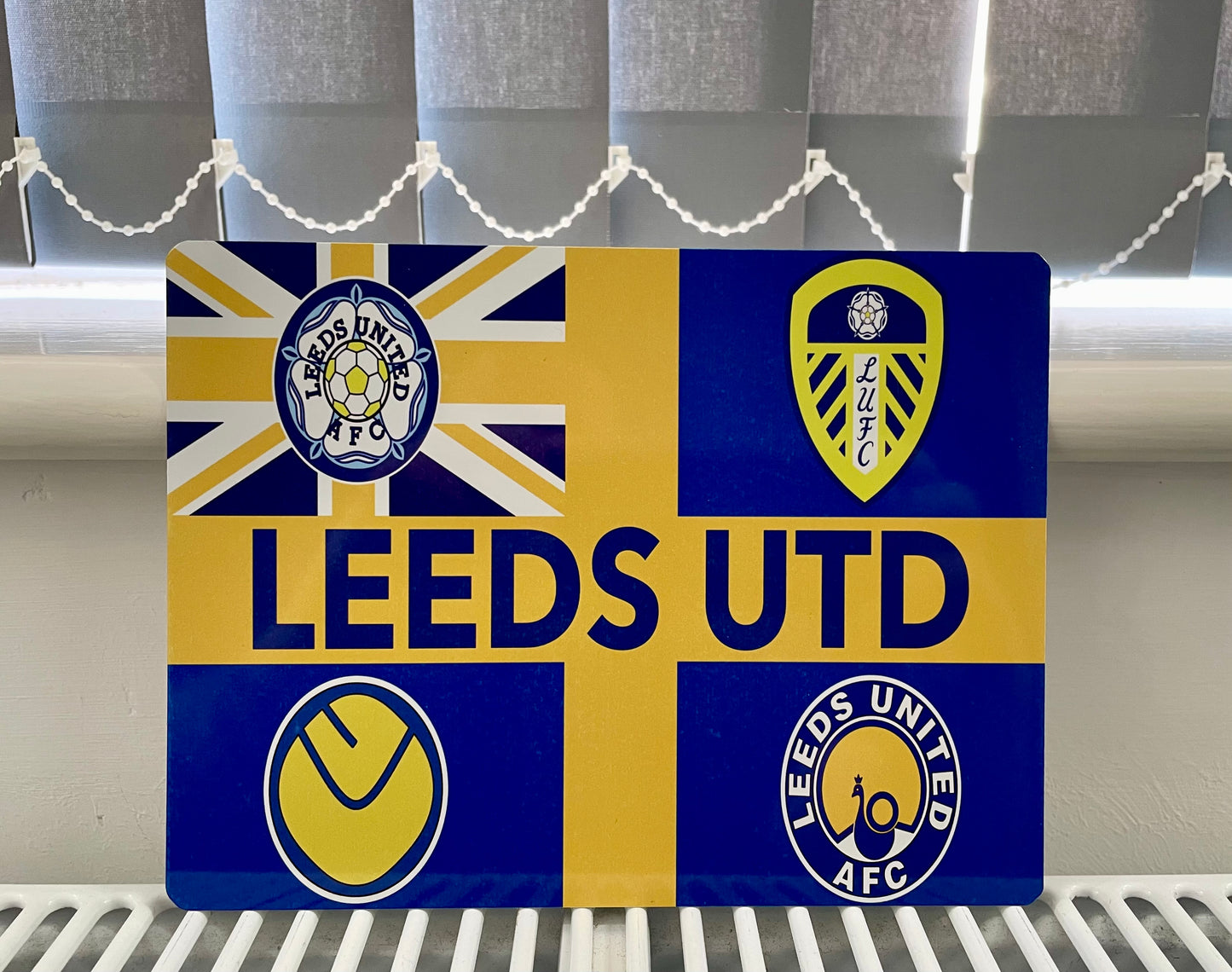 'LEEDS UTD FLAG' Metal Sign