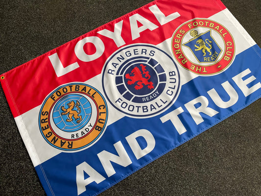 RANGERS - 'LOYAL AND TRUE' FLAG (RAN06)