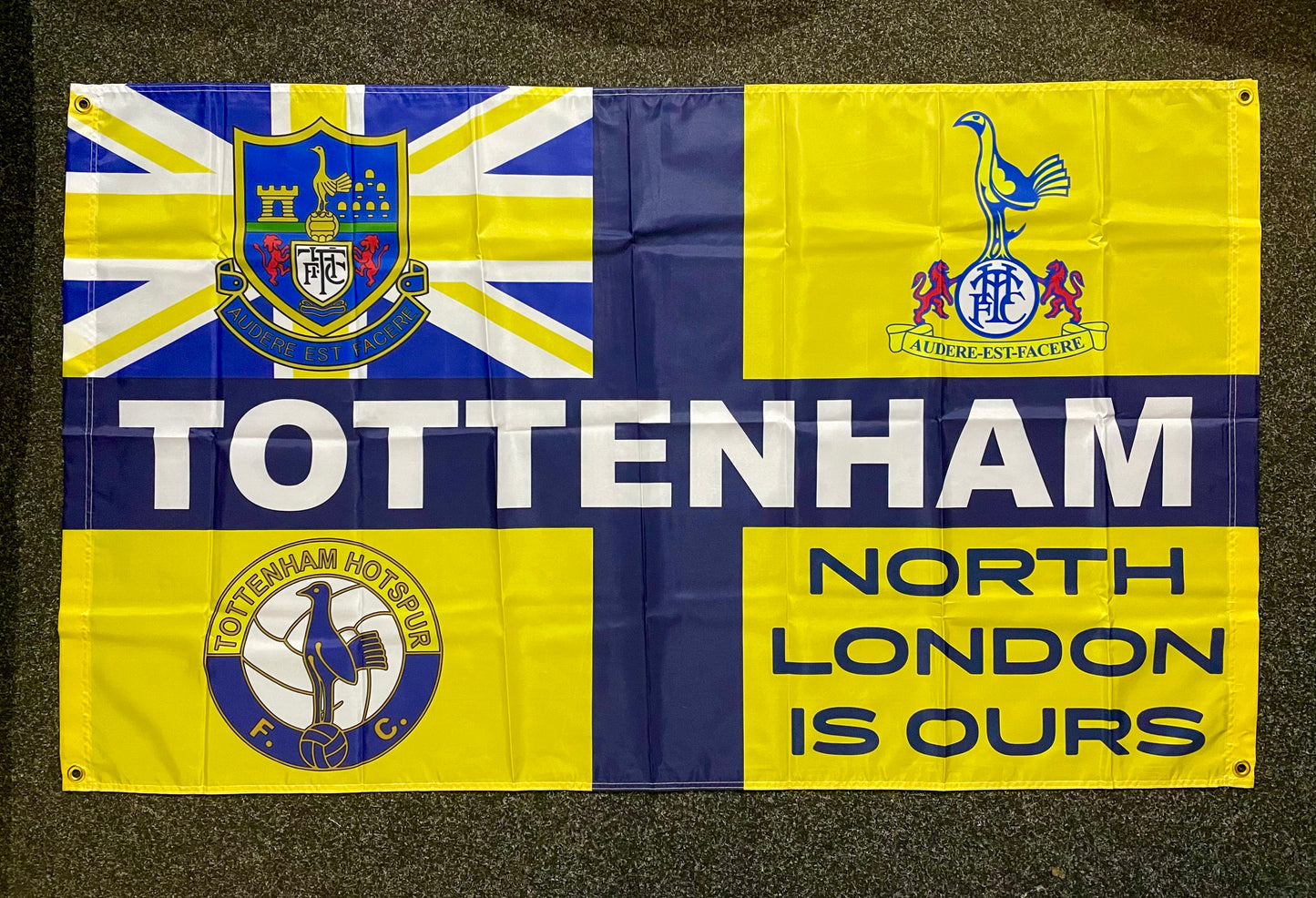 TOTTENHAM - NORTH LONDON IS OURS FLAG - YELLOW (TOT01)