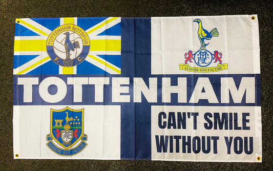 TOTTENHAM - CAN'T SMILE FLAG - WHITE (TOT10)