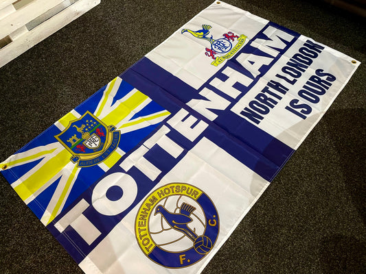 TOTTENHAM - NORTH LONDON IS OURS FLAG - WHITE (TOT11)