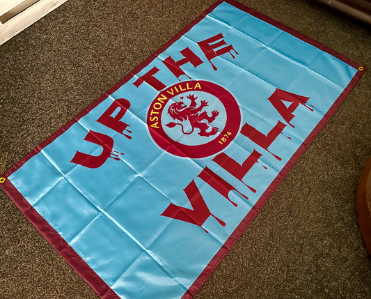 VILLA - 'UP THE VILLA' FLAG LIGHT BLUE (VIL02)