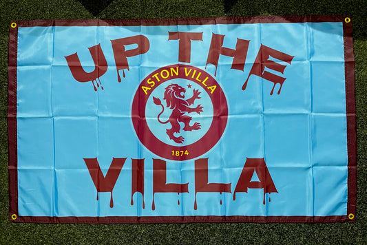VILLA - 'UP THE VILLA' FLAG LIGHT BLUE (VIL02)