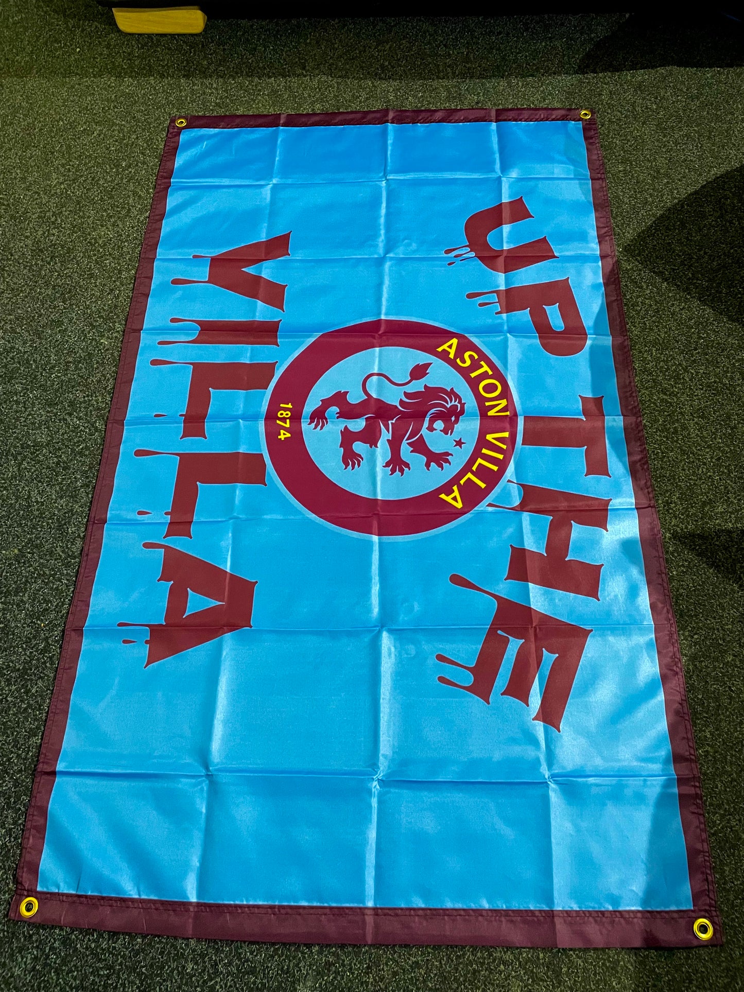 VILLA - 'UP THE VILLA' FLAG LIGHT BLUE (VIL02)