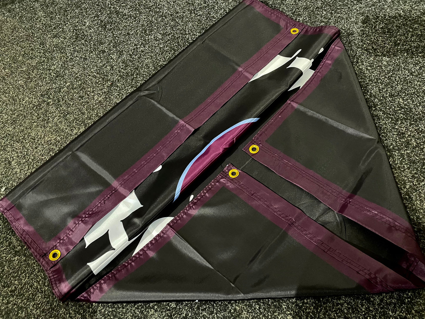 VILLA - 'UP THE VILLA' FLAG BLACK (VIL03)
