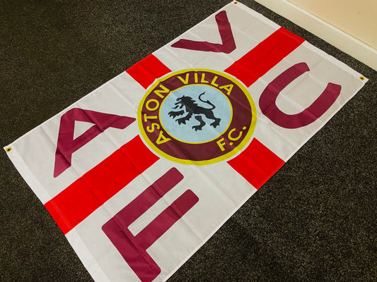 VILLA - 'RETRO VILLA BADGE ST GEORGE' FLAG (VIL08)