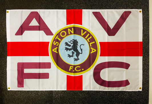 VILLA - 'RETRO VILLA BADGE ST GEORGE' FLAG (VIL08)