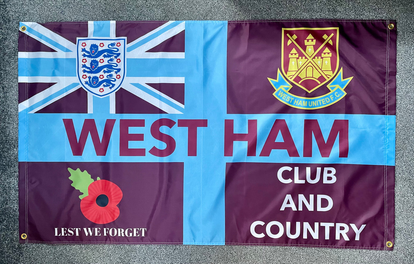 WEST HAM - 'CLUB AND COUNTRY' FLAG (WES21)