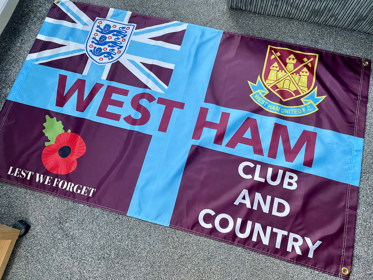WEST HAM - 'CLUB AND COUNTRY' FLAG (WES21)