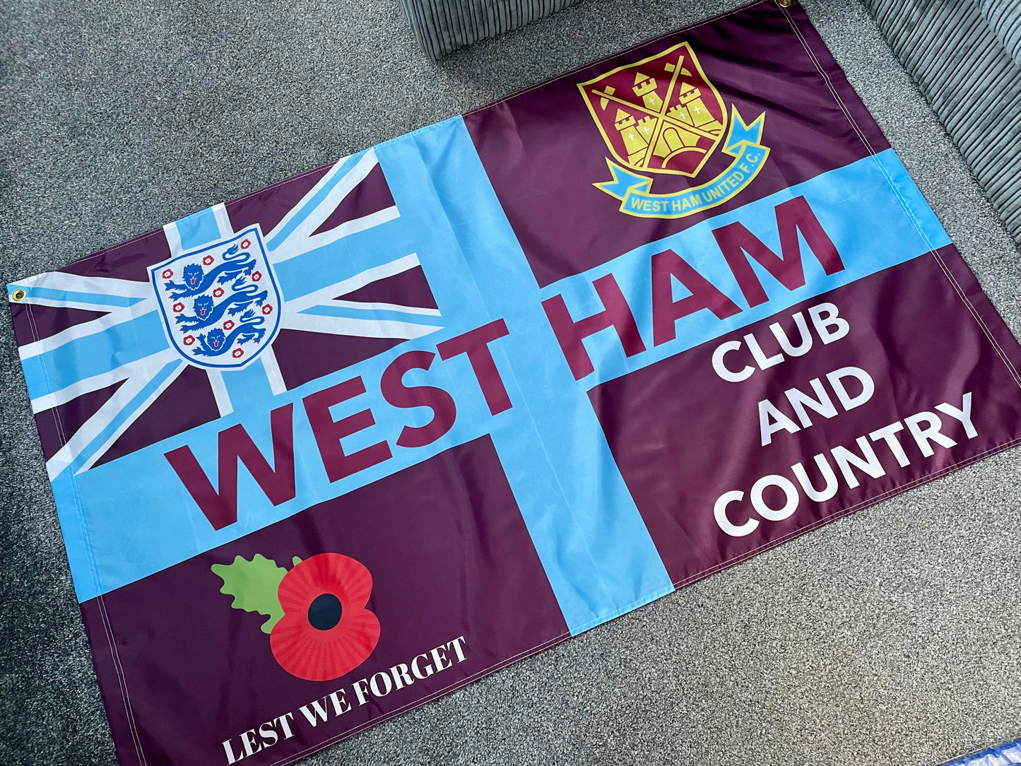 WEST HAM - 'CLUB AND COUNTRY' FLAG (WES21)