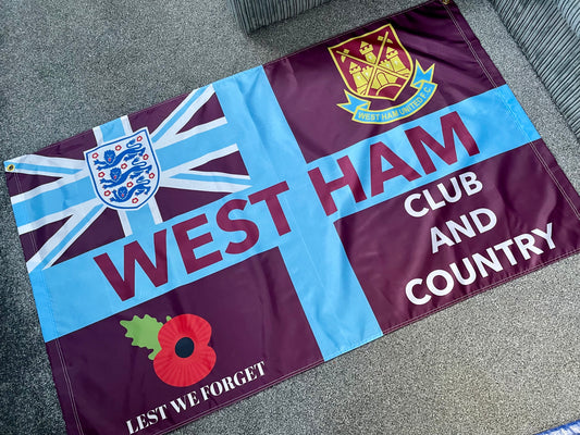 WEST HAM - 'CLUB AND COUNTRY' FLAG (WES21)