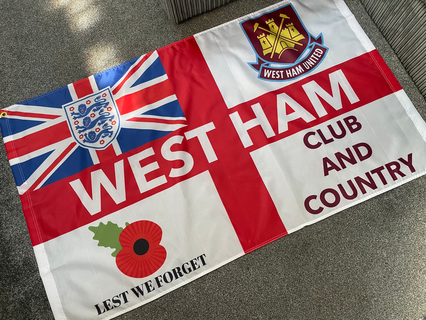 WEST HAM - 'CLUB AND COUNTRY' FLAG (WES20)