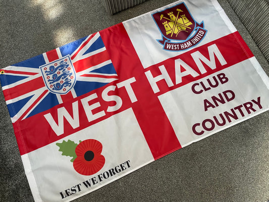 WEST HAM - 'CLUB AND COUNTRY' FLAG (WES20)