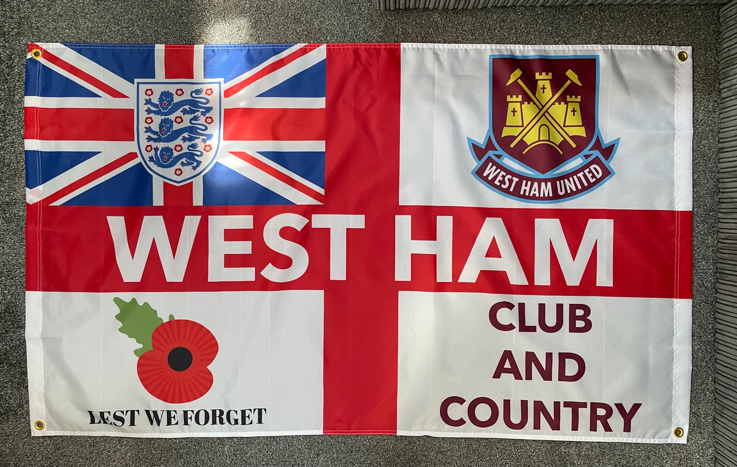 WEST HAM - 'CLUB AND COUNTRY' FLAG (WES20)