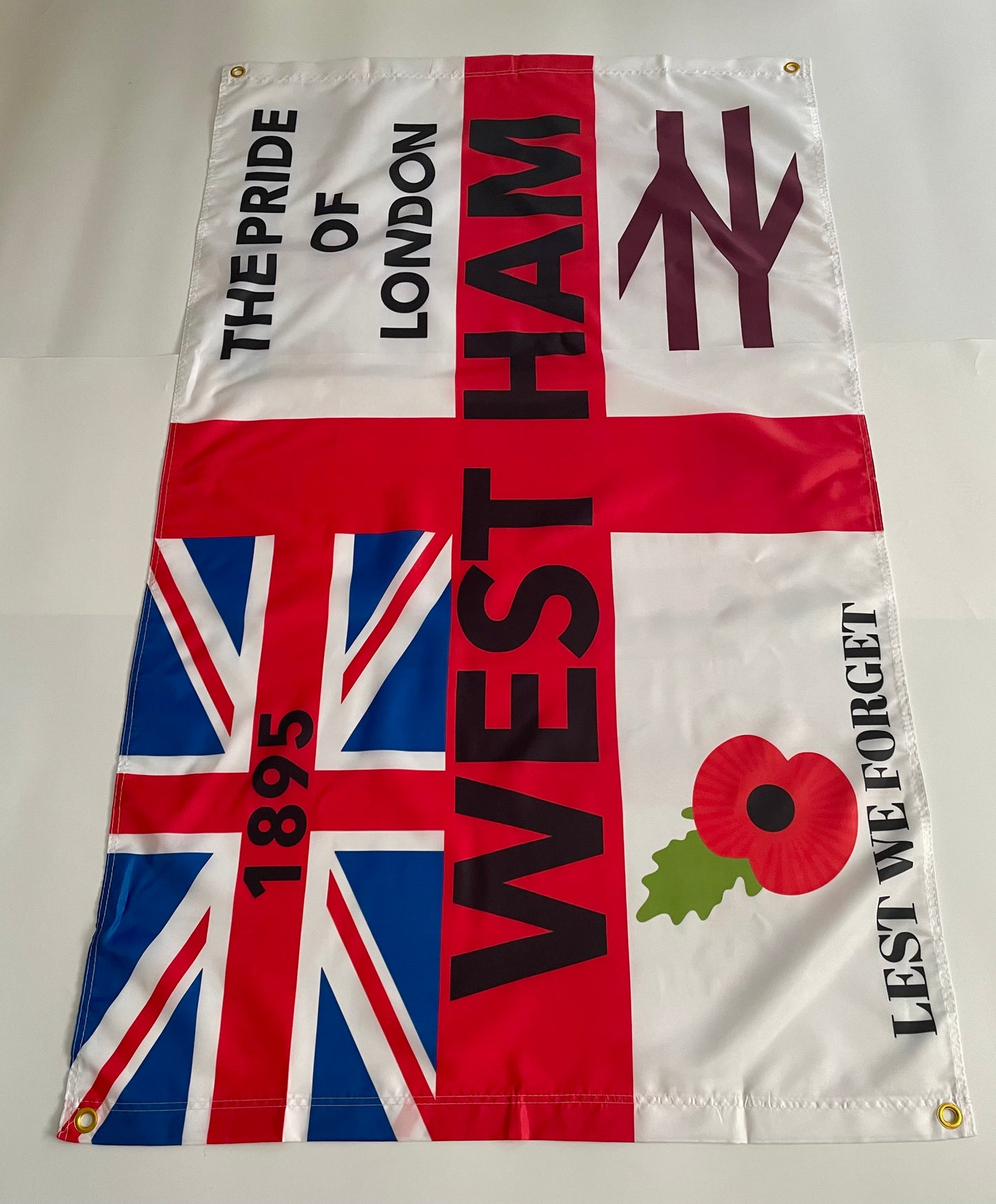 WEST HAM - 'PRIDE OF LONDON POPPY ST GEORGE' FLAG (WES15)